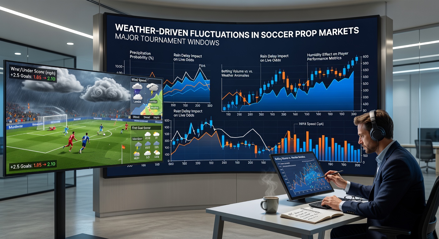 Soccer field under varying weather conditions during a major tournament match