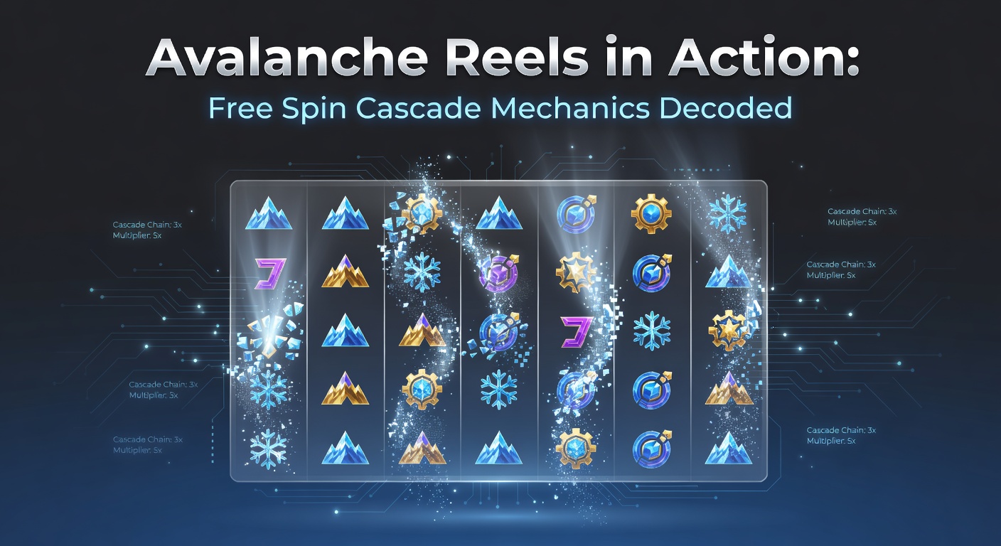 Vibrant slot screen showing cascading symbols exploding in a free spin sequence with multipliers building up