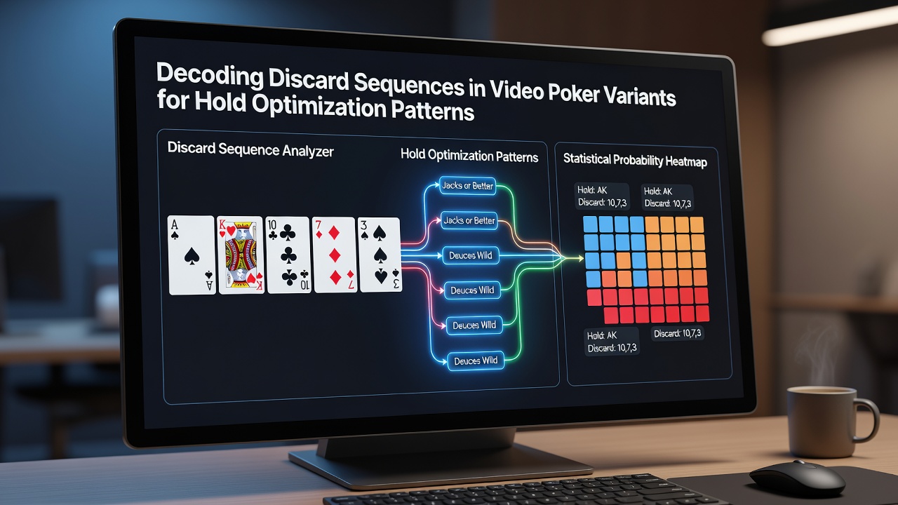 Close-up of video poker strategy chart highlighting optimal holds for Jacks or Better