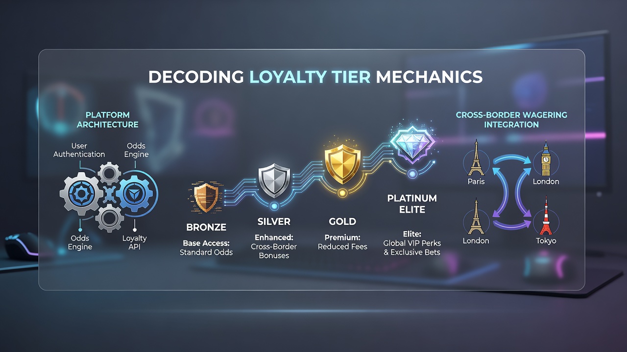 Esports betting platform interface showing loyalty tier progression dashboard