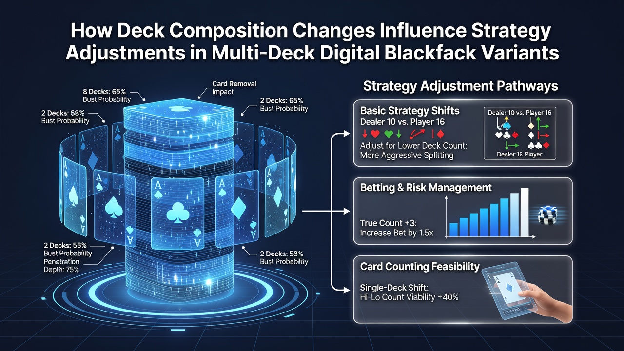 Mid-shoe analysis screen displaying updated strategy indices for multi-deck blackjack