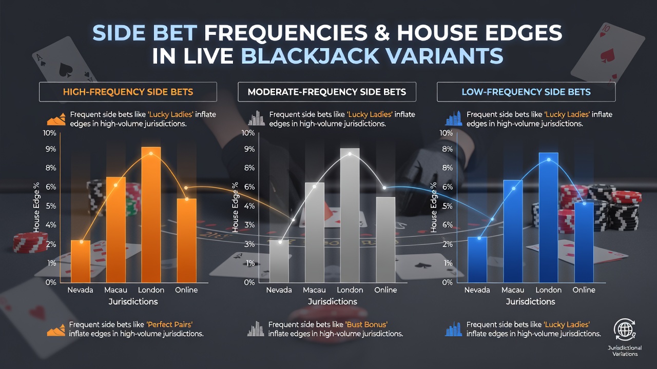 Live blackjack table showing side bet options and chip placements across multiple player positions