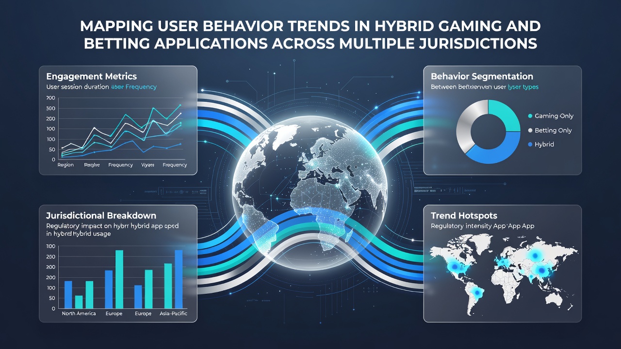 Heatmap illustrating session timing and feature transitions in hybrid applications across jurisdictions