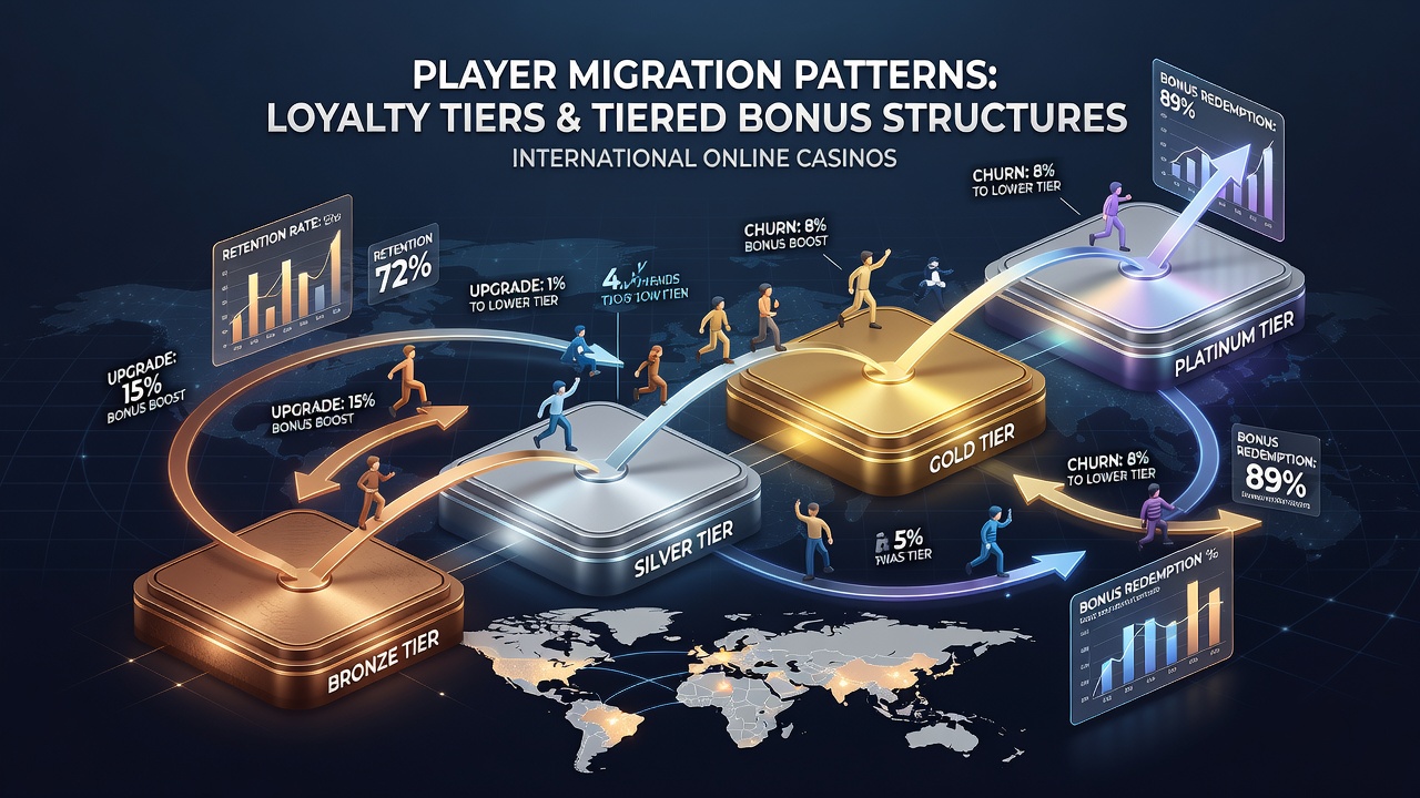 Analytics dashboard showing loyalty tier migration statistics
