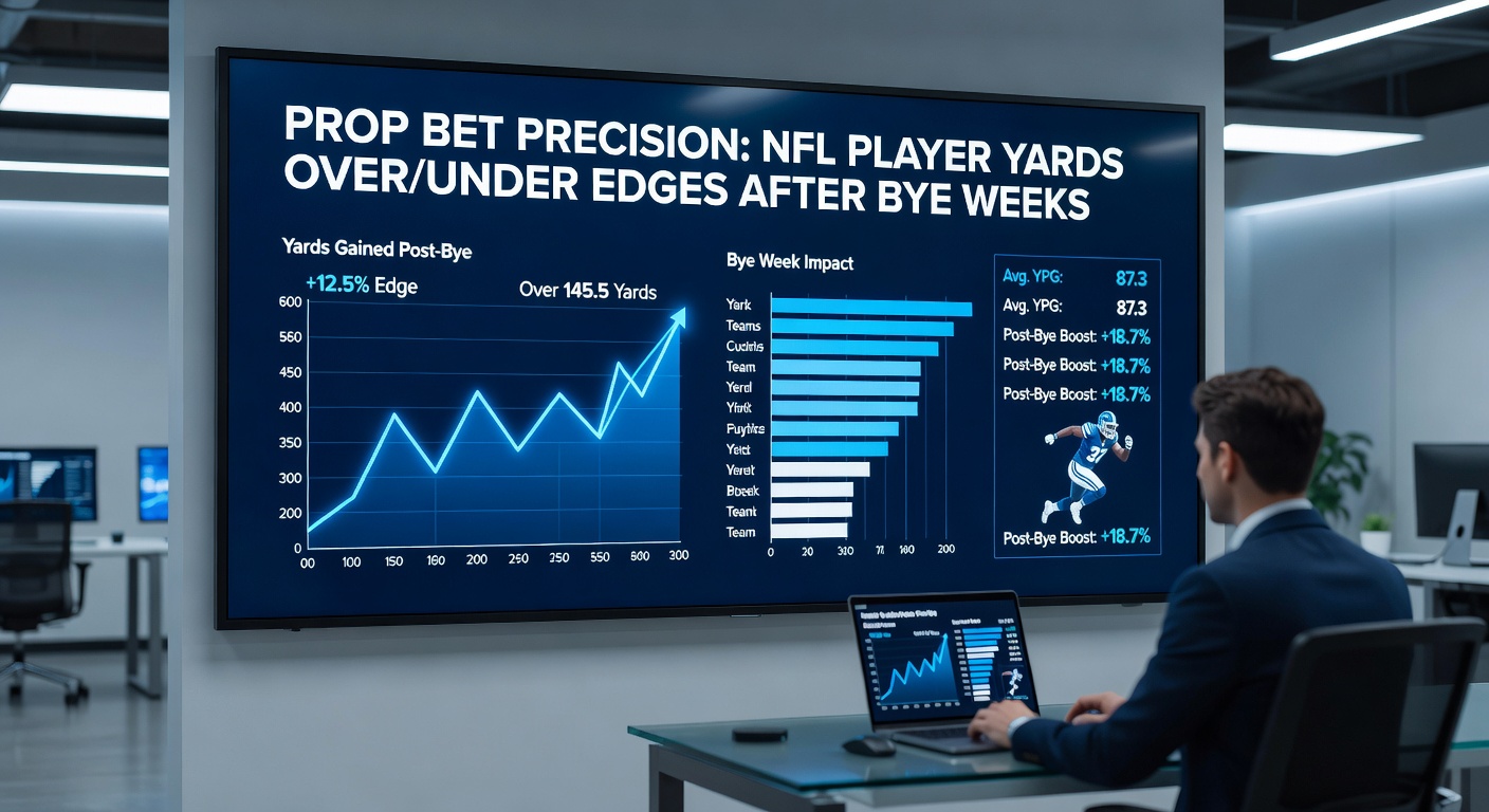 Quarterback dropping back to pass after bye week rest, illustrating precision in over/under prop edges
