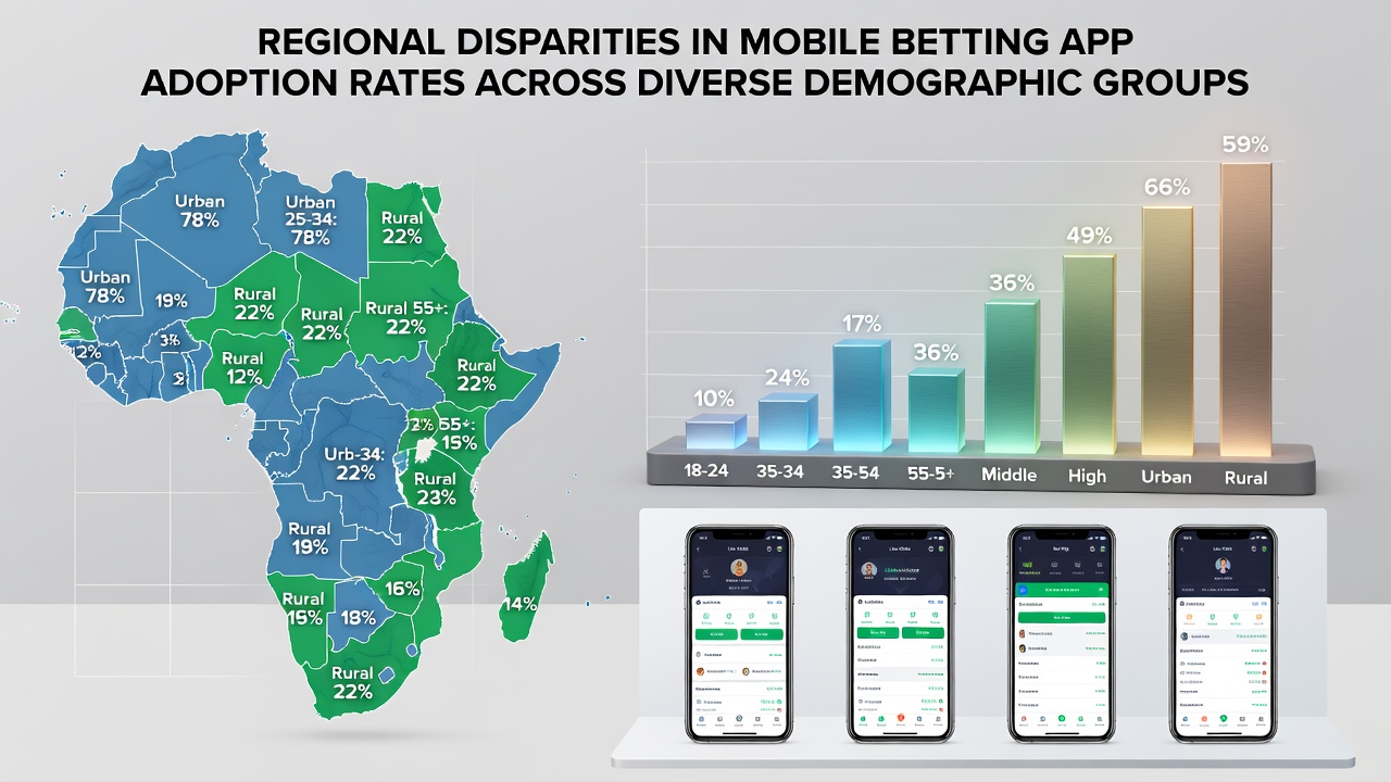 Infographic displaying demographic breakdowns of mobile betting users by age, income, and location in 2026