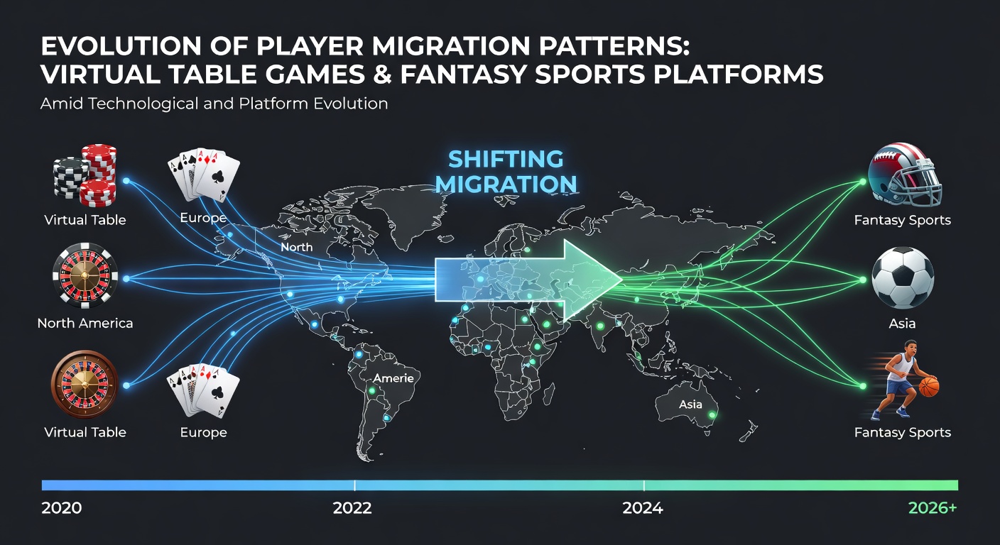Analytics dashboard displaying player migration trends between virtual table games and fantasy sports under changing tax rules